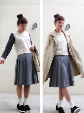 「Casselini（キャセリーニ）のアイテム（その他シューズ）」を使った、kechonさん（レディース・159cm）の春コーディネート
