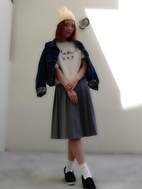 「Casselini（キャセリーニ）のアイテム（その他シューズ）」を使った、kechonさん（レディース・159cm）の春コーディネート