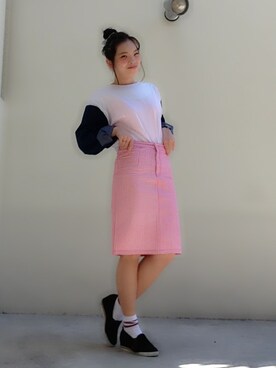 「Casselini（キャセリーニ）のアイテム（その他シューズ）」を使った、kechonさん（レディース・159cm）の春コーディネート