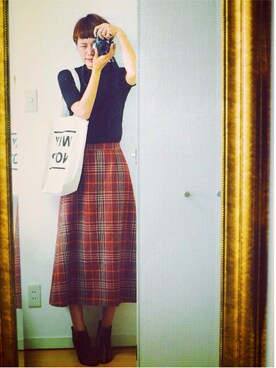 「URBAN RESEARCH（アーバンリサーチ）のアイテム（ブーティ）」を使った、Ami.Fさん（レディース・167cm）の秋コーディネート