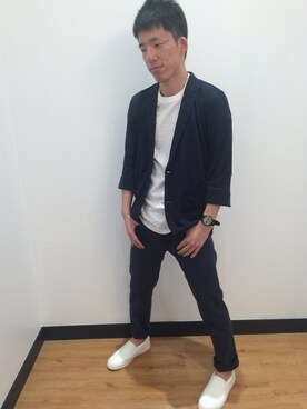 「Right-on（ライトオン）のアイテム（その他シューズ）」を使った、ゆーやさん（メンズ・172cm）の春コーディネート