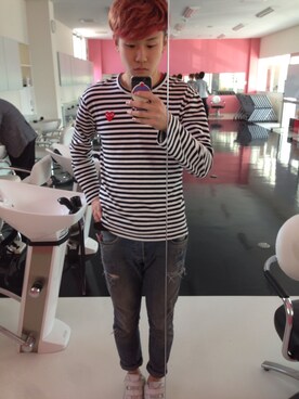 テセさんの（PLAY COMME des GARCONS | プレイコムデギャルソン）を使ったコーディネート