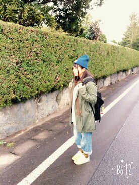 「Right-on（ライトオン）のアイテム（モッズコート）」を使った、こっさんさん（レディース・152cm）の春コーディネート