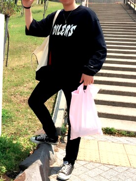 「CONVERSE（コンバース）のconverse（コンバース） ALL STAR OX（オールスターOX）（スニーカー）」を使った、さわさん（メンズ・181cm）の春コーディネート