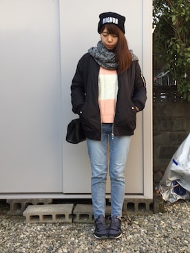 「Phebely（フィービリー）のアイテム」を使った、yuiさん（レディース・160cm）の冬コーディネート