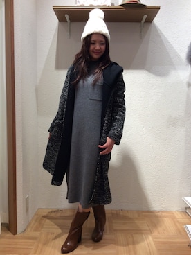 「AS KNOW AS」｜「アイテム（その他アウター）」を使った、アズノゥアズドゥバズ京阪モールさん（レディース・160cm）の秋コーディネート