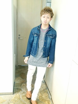 「ZOCALO（ソカロ）のアイテム」を使った、JINさん（メンズ・170cm）の冬コーディネート