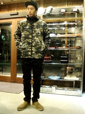 「アイテム（ナイロンジャケット）」を使った、RAUGHoflifeSTAFFさん（メンズ・170cm・20代）の冬コーディネート