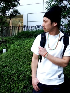 「Back Channel（バックチャンネル）のアイテム（スウェット）」を使った、RAUGHoflifeSTAFFさん（メンズ・175cm）の春コーディネート