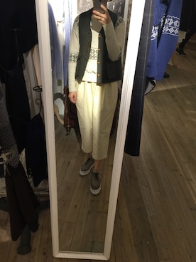 「initial（イニシャル）のアイテム（ニット/セーター）」を使った、情绪控的傻子さん（レディース・158cm）の秋コーディネート