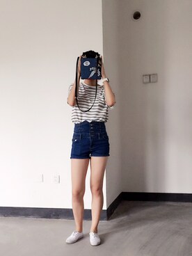 「Dosch（ドスチ）のアイテム（パンツ）」を使った、hsingyeonさん（レディース・165cm）の夏コーディネート