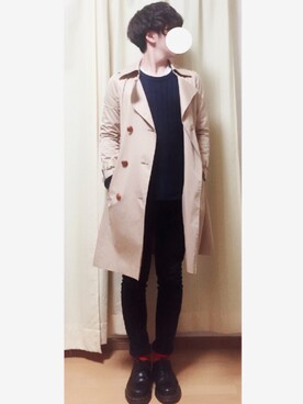 「Daniel Wellington」｜「アイテム（トレンチコート）」を使った、じゅんぺいさん（メンズ・170cm）の秋コーディネート