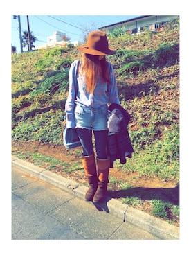 「ROXY（ロキシー）のアイテム（バッグ）」を使った、yayoiさん（レディース・157cm）の冬コーディネート