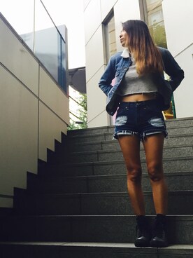 「ROXY（ロキシー）のアイテム（ジャケット/アウター）」を使った、yayoiさん（レディース・157cm）の秋コーディネート