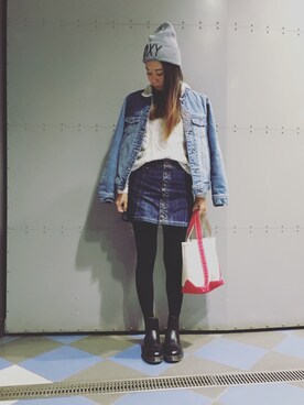 「ROXY（ロキシー）のアイテム（ジャケット/アウター）」を使った、yayoiさん（レディース・157cm）の冬コーディネート