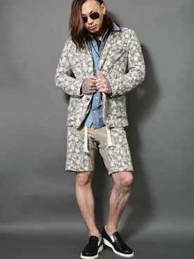 「ティアドロップサングラス」｜「アイテム（ジャケット/アウター）」を使った、sousenさん（メンズ・178cm）の春コーディネート