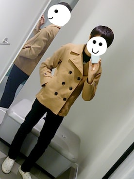 「アイテム（ピーコート）」を使った、TYASOさん（メンズ・179cm・10代）の秋コーディネート