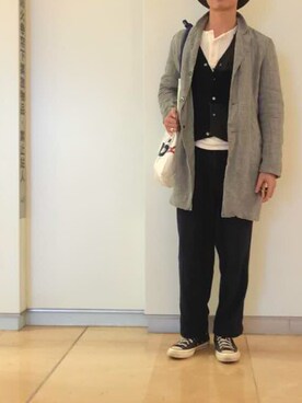 「45R（フォーティファイブアール）のアイテム（バッグ）」を使った、rainさん（メンズ・174cm）の冬コーディネート
