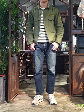 「Red Cloud MFG & Co（-）のアイテム（パンツ）」を使った、rainさん（メンズ・174cm）の春コーディネート