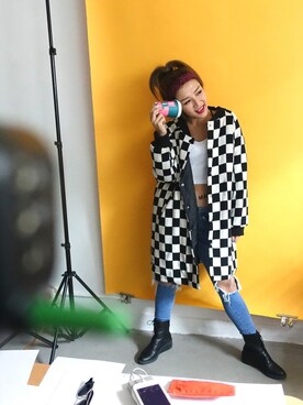 「アイテム（グラス/マグカップ/タンブラー）」を使った、Psyche Po POさん（レディース・169cm）の春コーディネート