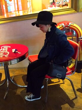 「SHEL’TTER（シェルター）のアイテム（アクセサリー）」を使った、Yuuka☺︎さん（レディース・163cm）の春コーディネート