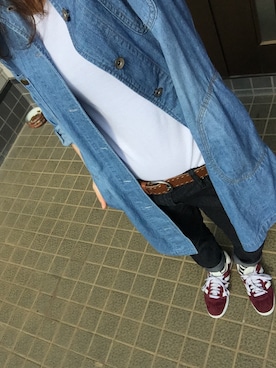 「ショップコート」｜「アイテム（ワンピース/ドレス）」を使った、もやしさん。さん（レディース・158cm）の秋コーディネート