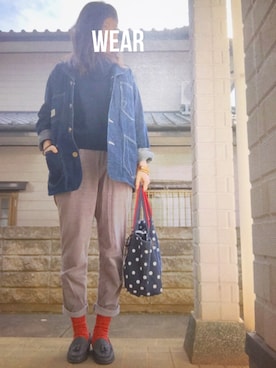 「オタクコーデ×映画『海月姫』」｜「アイテム（パンツ）」を使った、もやしさん。さん（レディース・158cm）の冬コーディネート