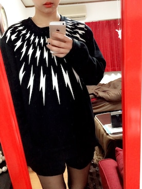 「NEIL BARRETT（ニールバレット）のアイテム（スウェット）」を使った、yukkoさん（レディース・163cm）の春コーディネート