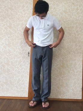「POLO RALPH LAUREN（ポロ ラルフ ローレン）のアイテム（サンダル）」を使った、fukadaさん（メンズ・168cm）の夏コーディネート