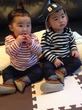 「babygap」｜「アイテム（その他シューズ）」を使った、風鈴さん（キッズ・70cm）の冬コーディネート