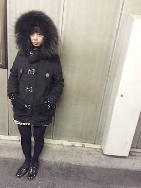 「URBAN RESEARCH（アーバンリサーチ）のアイテム（タイツ/ストッキング）」を使った、SHiEppiさん（レディース・153cm）の冬コーディネート
