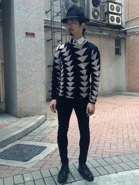「Alexander McQueen（アレキサンダーマックイーン）のアイテム（アクセサリー）」を使った、パンパンパンさん（メンズ・175cm）の冬コーディネート