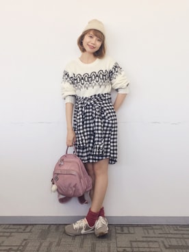 「Kanana project（カナナプロジェクト）のアイテム」を使った、marrysoupさん（レディース・155cm）の冬コーディネート