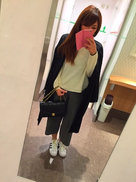 「MOUSSY（マウジー）のアイテム（ノーカラージャケット）」を使った、ＰＯＮ☺︎さん（レディース・156cm）の秋コーディネート