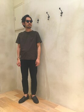 「CIAOPANIC TYPY（チャオパニックティピー）のアイテム（モカシン/デッキシューズ）」を使った、ciaokawaさん（メンズ・173cm）の夏コーディネート