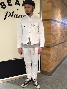 「orSlow（オアスロウ）のアイテム（パンツ）」を使った、Yoshihito Hayashiさん（メンズ・170cm）の冬コーディネート