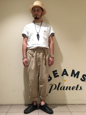 「アイテム（ネックレス）」を使った、Yoshihito Hayashiさん（メンズ・170cm・30代）の夏コーディネート