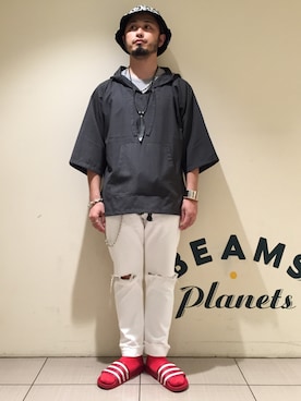 「orSlow（オアスロウ）のアイテム（パンツ）」を使った、Yoshihito Hayashiさん（メンズ・170cm）の夏コーディネート