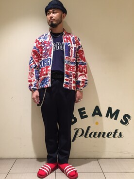 「PLAYBOY（プレイボーイ）のアイテム」を使った、Yoshihito Hayashiさん（メンズ・170cm）の秋コーディネート