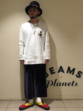 「BEAMS BOY（ビームスボーイ）のアイテム（パンツ）」を使った、Yoshihito Hayashiさん（メンズ・170cm）の秋コーディネート