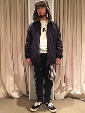 「アイテム（その他アウター）」を使った、Yoshihito Hayashiさん（メンズ・170cm・30代）の冬コーディネート