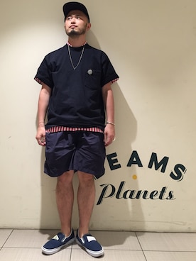 「BEAMS T（ビームスティー）のアイテム」を使った、Yoshihito Hayashiさん（メンズ・170cm）の春コーディネート