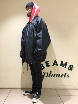 「Dickies（ディッキーズ）のアイテム（ナイロンジャケット）」を使った、Yoshihito Hayashiさん（メンズ・170cm）の秋コーディネート