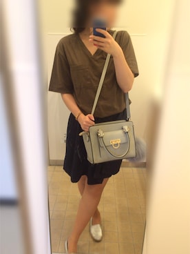 「tocco（トッコ）のアイテム（アクセサリー）」を使った、お茶さん（レディース・159cm）の秋コーディネート