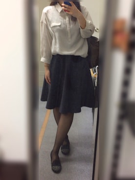「tocco（トッコ）のアイテム（スカート）」を使った、お茶さん（レディース・159cm）の秋コーディネート