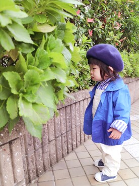 「GLOBAL WORK（グローバルワーク）のアイテム（オールインワン・サロペット）」を使った、うた♪さん（キッズ・80cm）の秋コーディネート