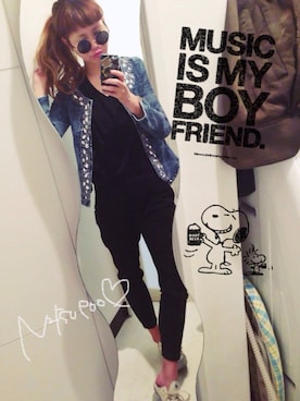 「デニム ジャケット」｜natsupooさん（レディース・167cm）の春コーディネート