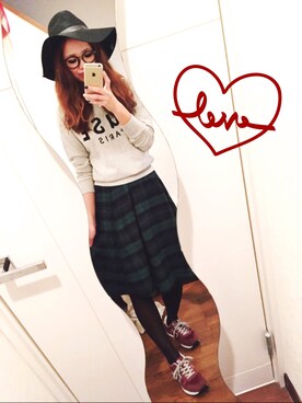 「STYLENANDA（スタイルナンダ）のアイテム（帽子）」を使った、natsupooさん（レディース・167cm）の秋コーディネート