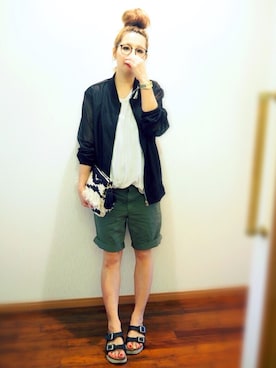 「MANGO（マンゴ）のアイテム」を使った、natsupooさん（レディース・167cm）の夏コーディネート