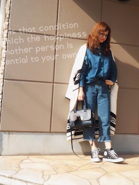 「coca（ANDEX shoes product）（コカ）のアイテム（パンツ）」を使った、natsupooさん（レディース・167cm）の冬コーディネート